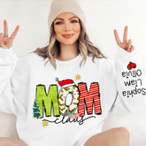 Lofaris Christmas Clip Art Mom And Kids Custom Sweatshirt